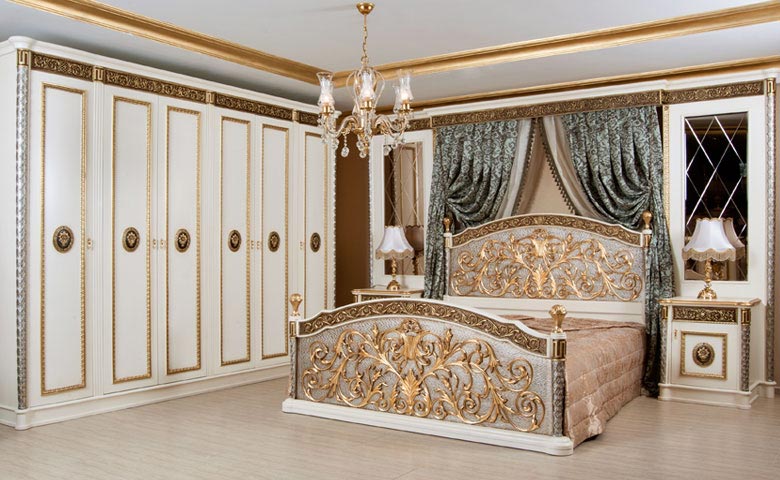 Lüks klasik yatak odası